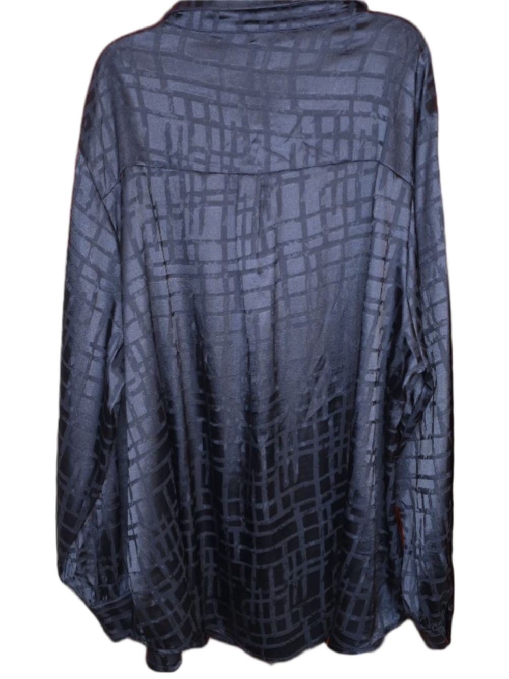 BloomChic Plus Size 22/24 Black Abstract Button Up Blouse NWT Flowy Top - Picture 2 of 9